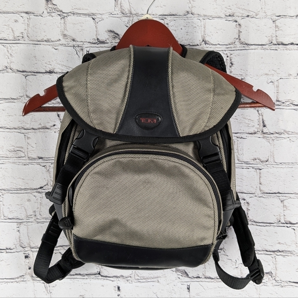 TUMI Black and Silver Backpack, Small